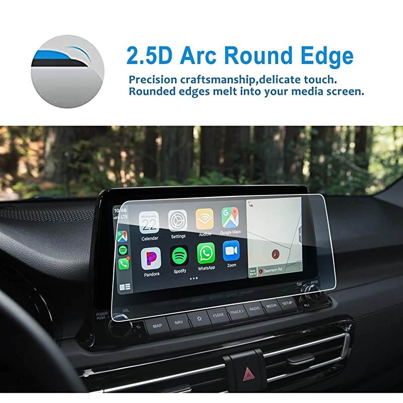Car Navigation Screen Protector for 2020 2021 Seltos 1025Inch Tempered Glass 9H Hardness Car Infotainment Stereo Display Center Touchscreen Protective Film ScratchResistant