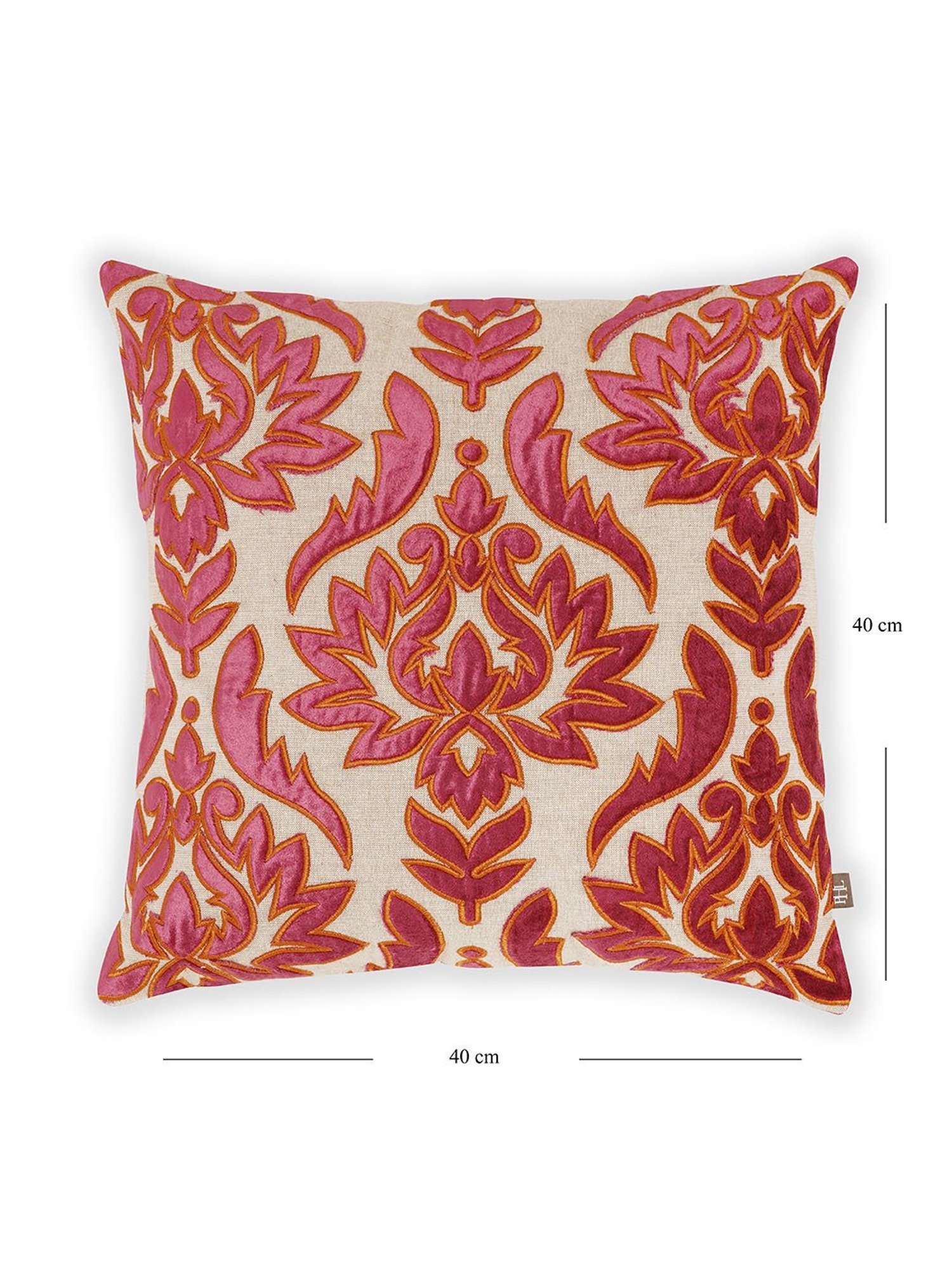 Pure Home and Living Ivory Cotton Embroidery Cushion Cover