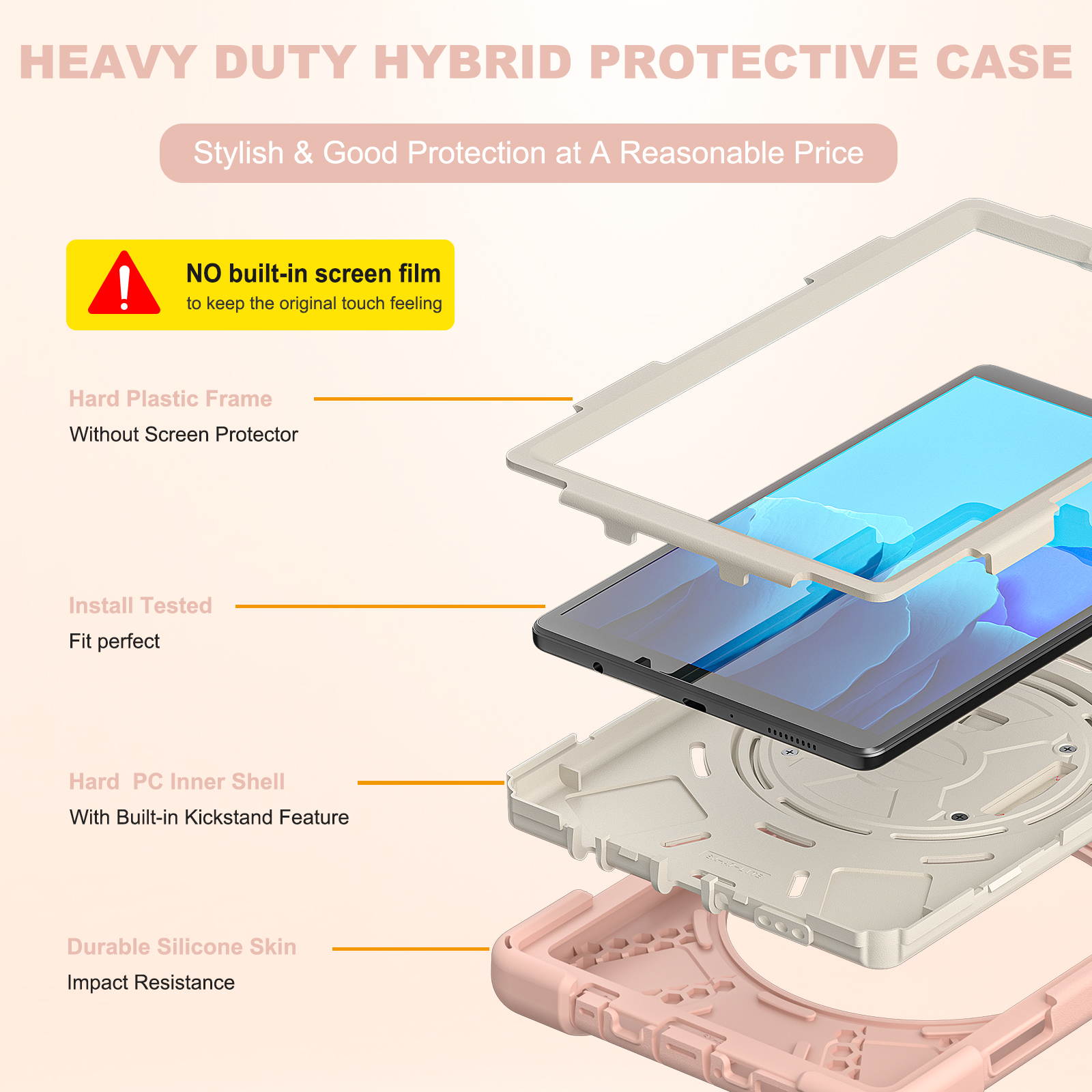 Galaxy Tab A7 Lite Case, Heavy Duty Rugged Shockproof Case with Adjustable Hand Strap, Carrying Shoulder Strap, Rotating Kickstand for Samsung galaxy Tab A7 Lite 8.7 inch 2021 Model SM-T220 SM-T225