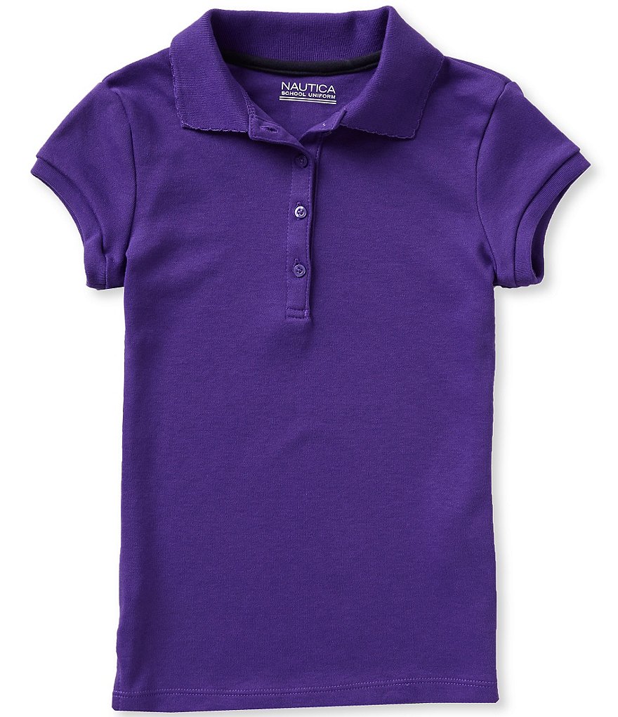 Nautica Big Girls 7-16 Short Sleeve Polo Shirt