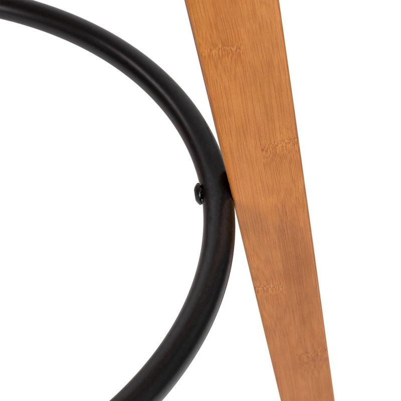 Bamboo Round Bar Table Brown - Glitzhome
