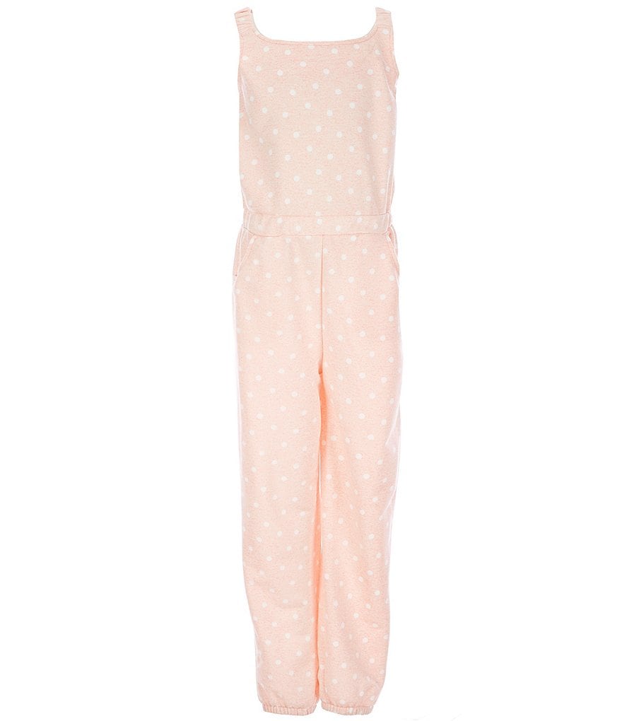 Dream Life Big Girls 7-16 Cross-Back Dotted Lounge Jumpsuit