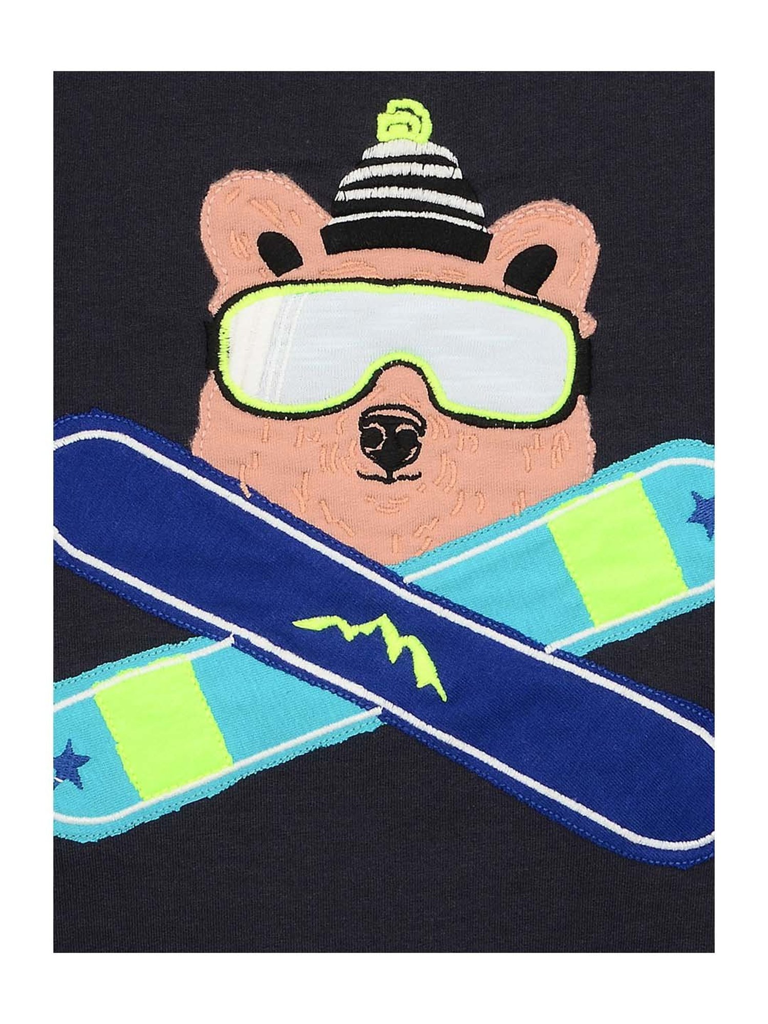 Cherry Crumble By Nitt Hyman Kids Navy Applique Sweatshirt