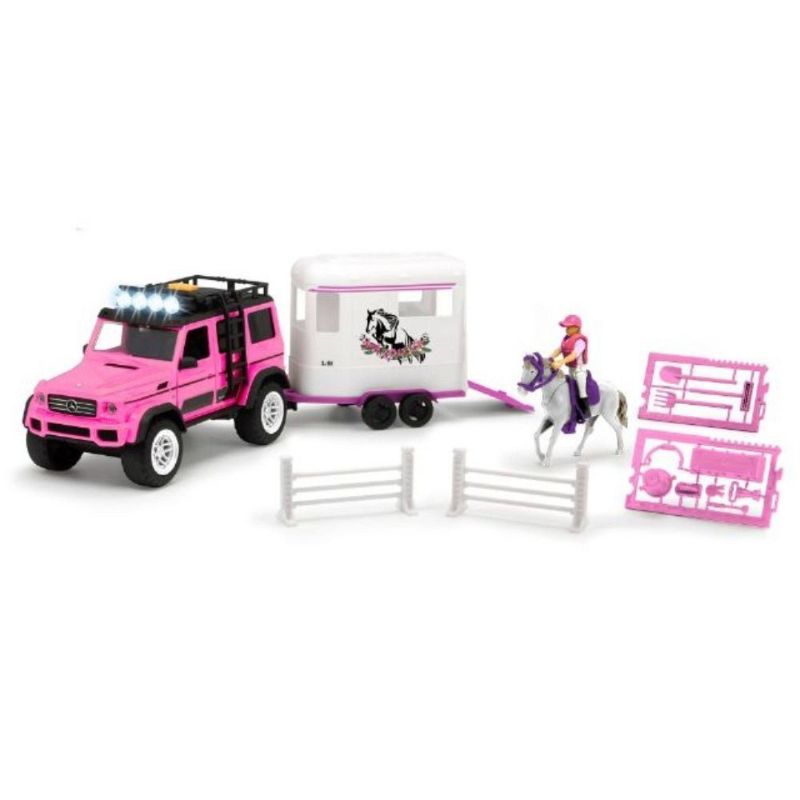 Dickie Toys Playlife Horse Trailer Playset - Pink