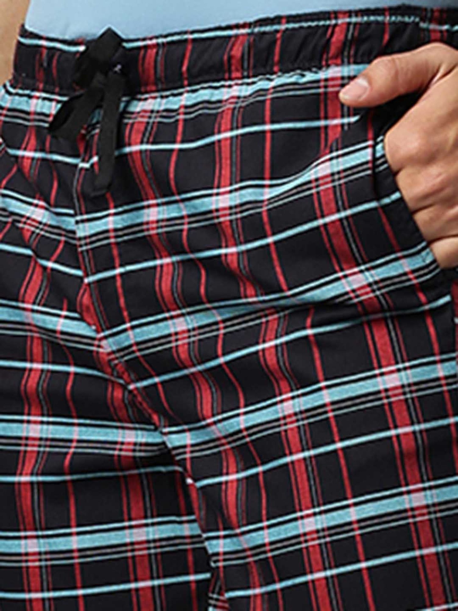 Don Vino Black Relaxed Fit Check Lounge Pants