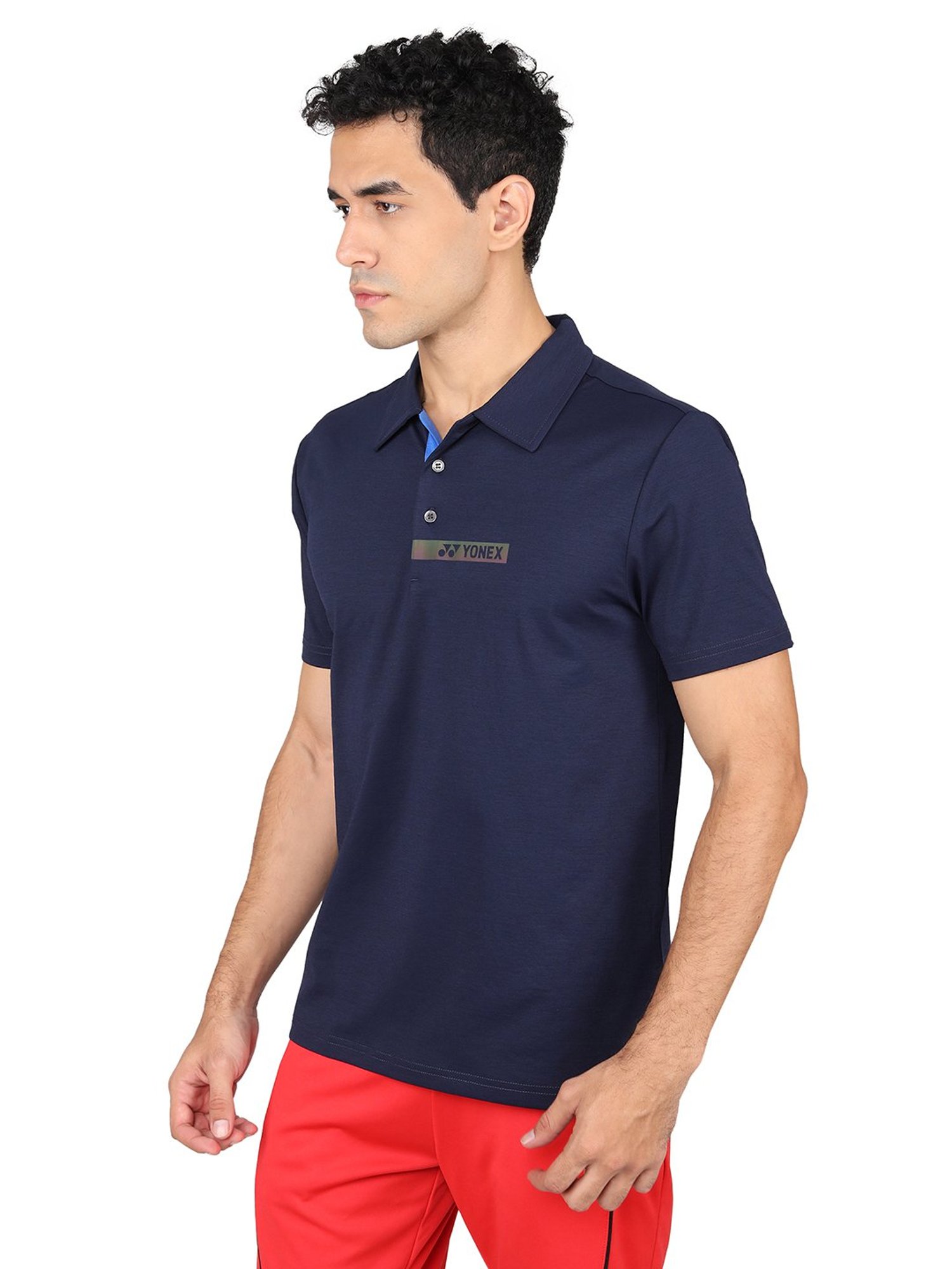 Yonex Navy Regular Fit Badminton Polo T-Shirt