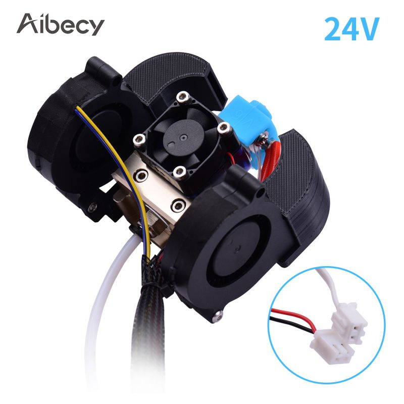 Aibecy Ender Full Assembled Extruder Hotend Kit with Aluminum Heating Block 0.4mm Nozzle Cooling Fan 24V Compatible with Creality Ender-3/Ender-3 Pro 3D Printer