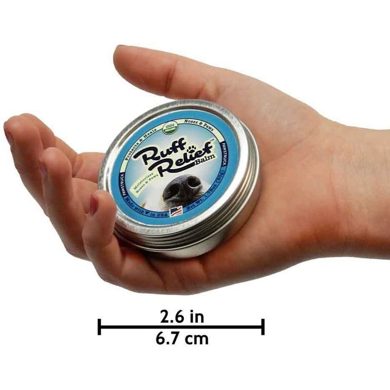Pawstruck Ruff Relief Organic Nose & Paw Balm for Dogs | Natural, Made in USA Dry Cracked Skin Soother | Snout & Foot Pad Moisturizer - 1 Tin(s)