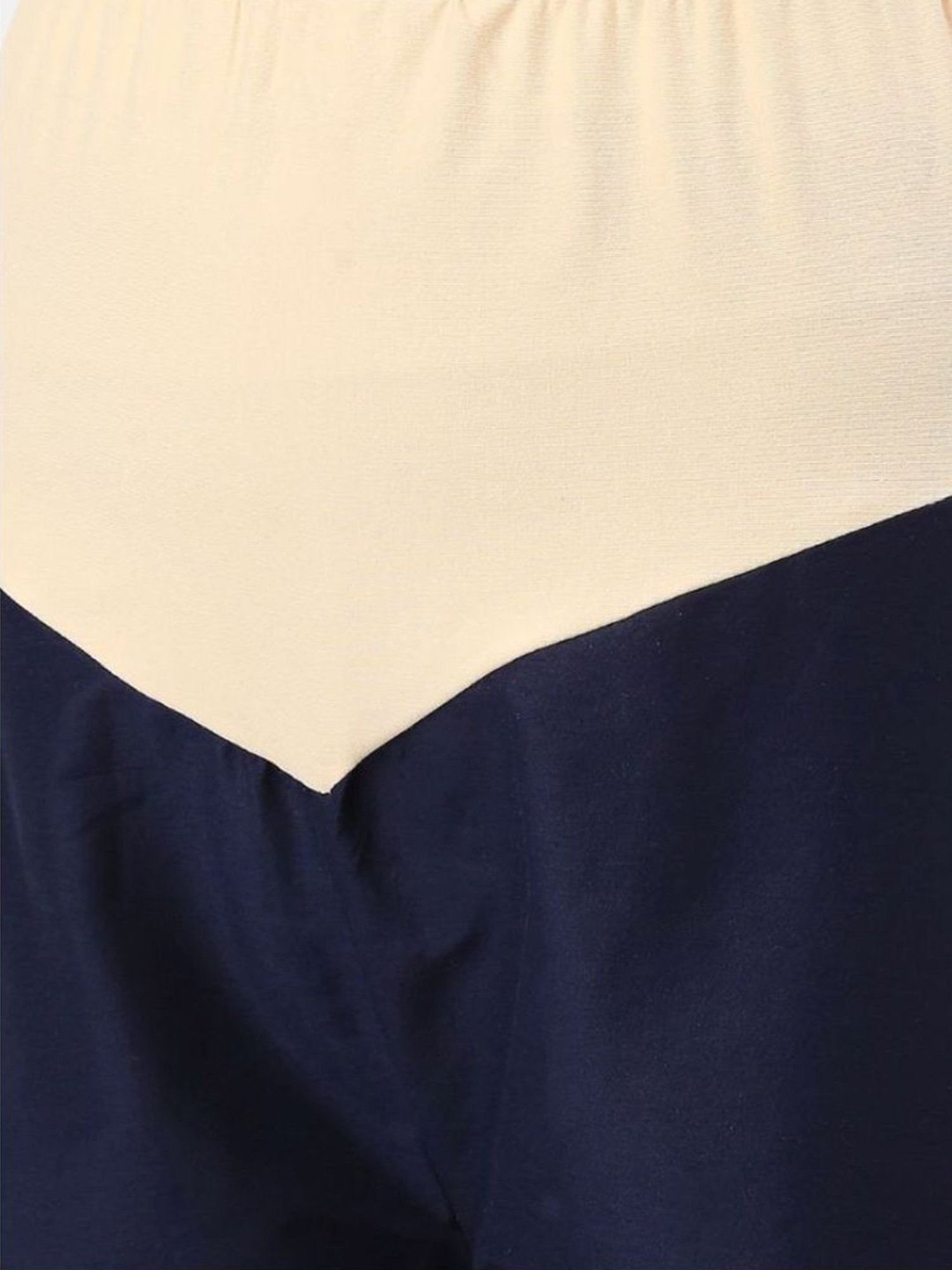 Mee Mee Navy Embellished Maternity Kurta With Pants Set