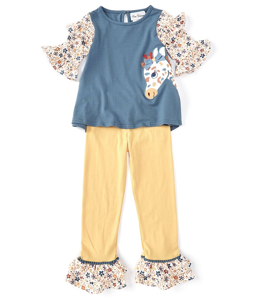 Ally B Big Girls 7-16 Flutter-Sleeve Dotted Top & Shorts Set