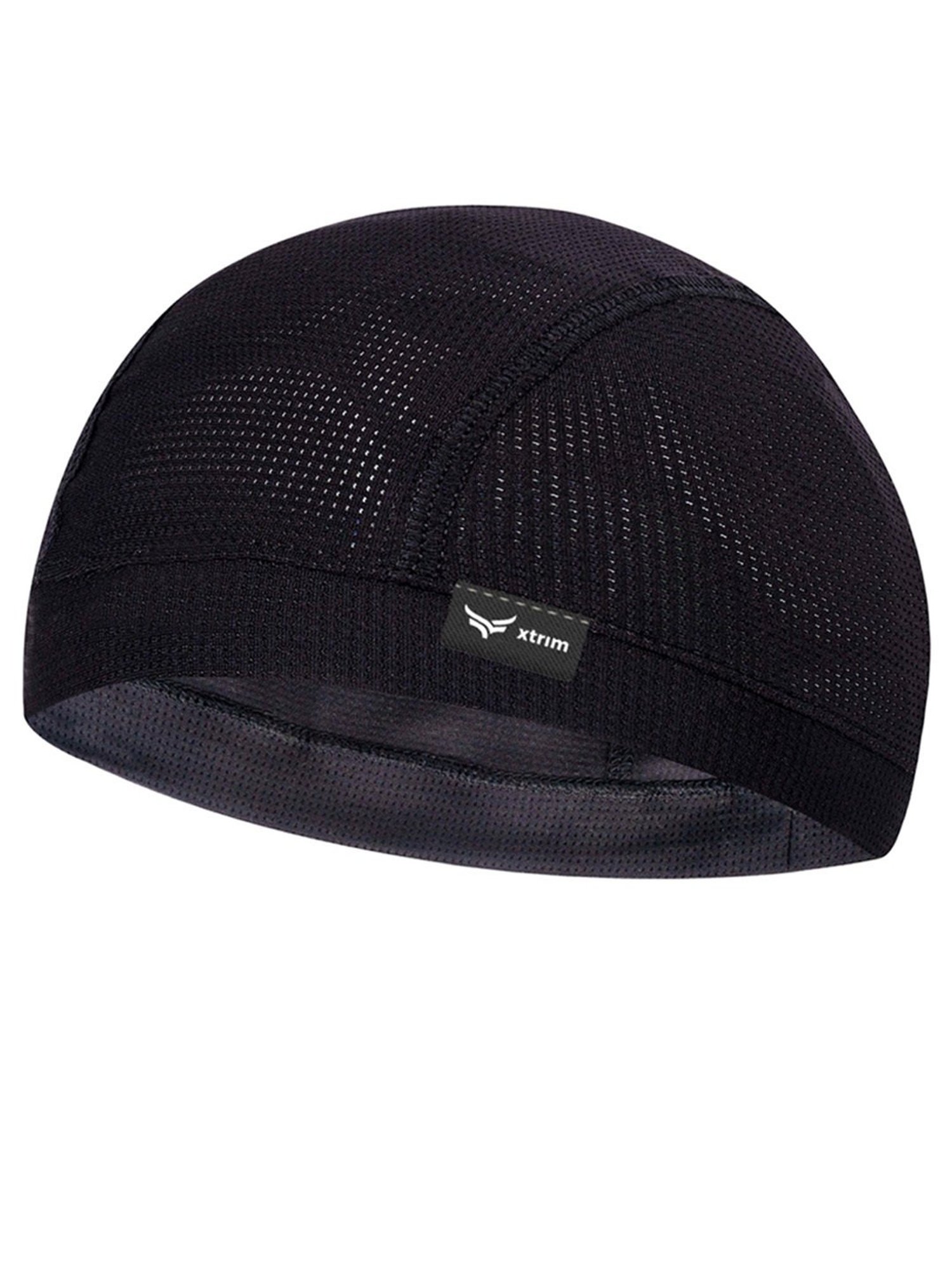 Xtrim Sweat Cooling Cotton Helmet Skull Cap (Black) Size - Free Size