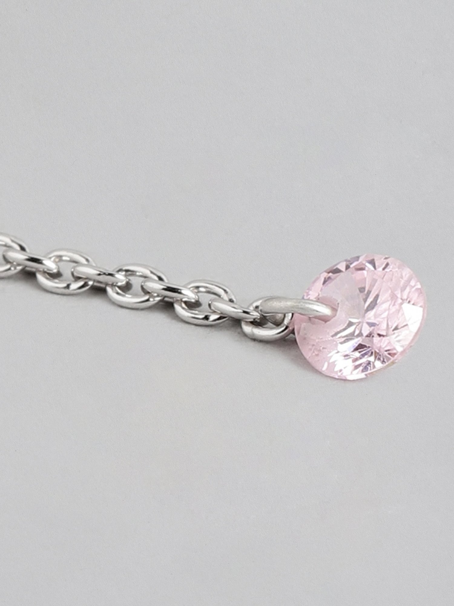 Zavya 92.5 Sterling Silver Whispering Crystals Drop Earrings for Women