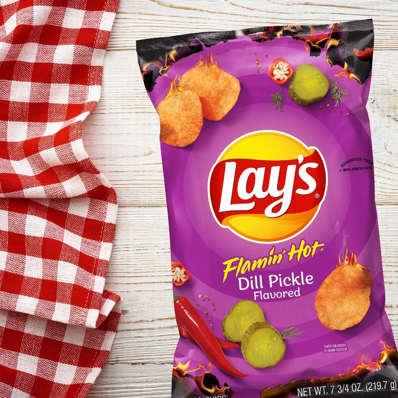 Lay's Flamin' Hot Dill Pickle Potato Chips - 7.75oz