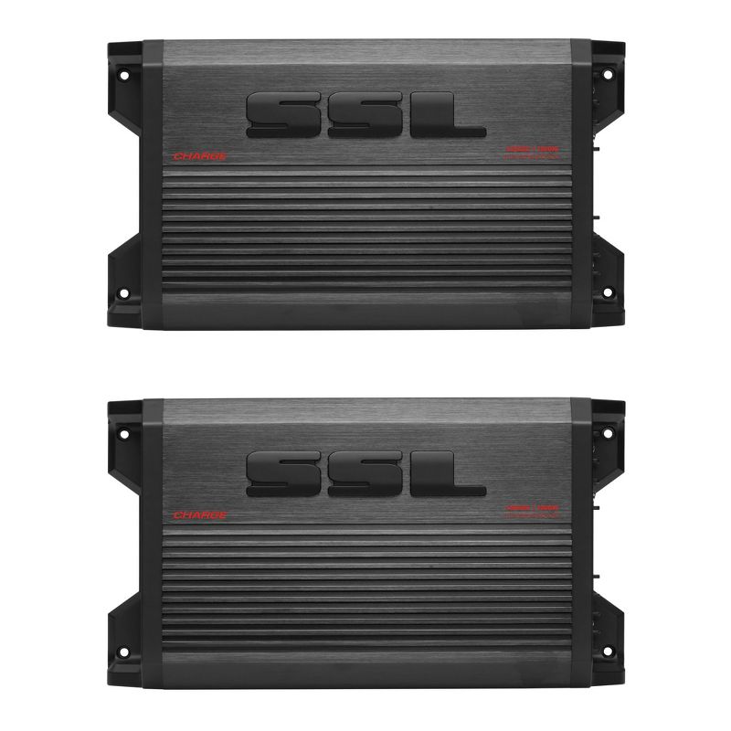Soundstorm Laboratories 1200 Watt 2 Channel Full Range Car Audio Subwoofer Amplifier, Class A/B, 2/4 Ohm Stable, Mosfet Power (2 Pack)