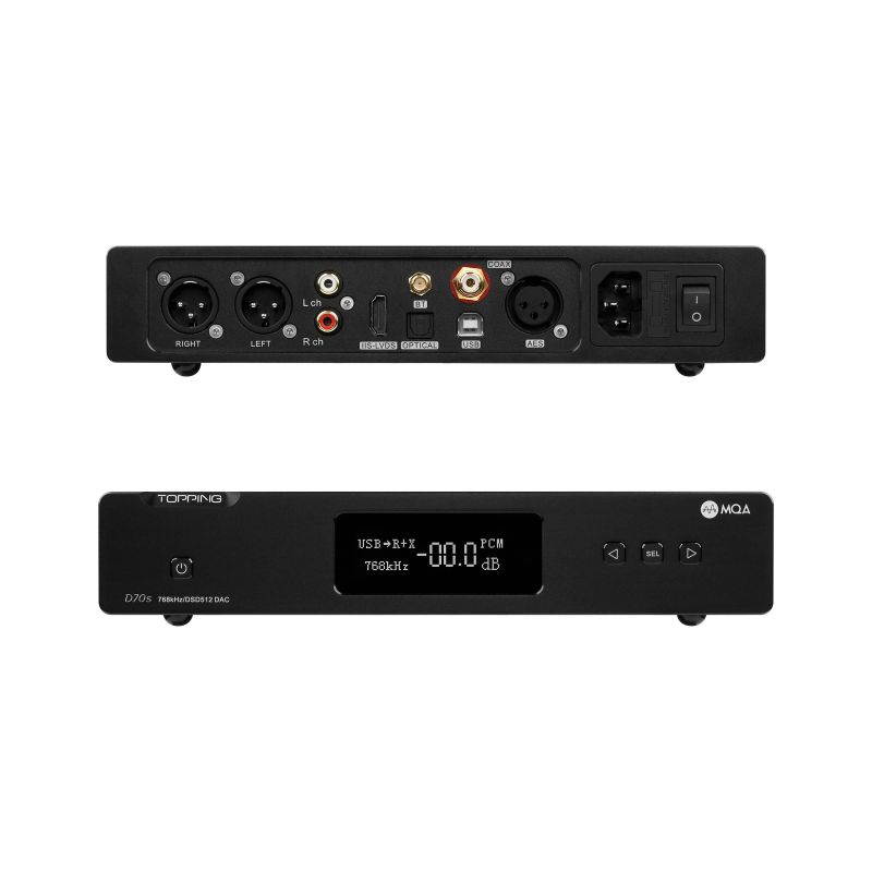 TOPPING D70S MQA AK4497*2 AK4118 Receiver DSD512 Bluetooth 5.0 32bit/768kHz XMOS XU216 Hi-Res Decoder