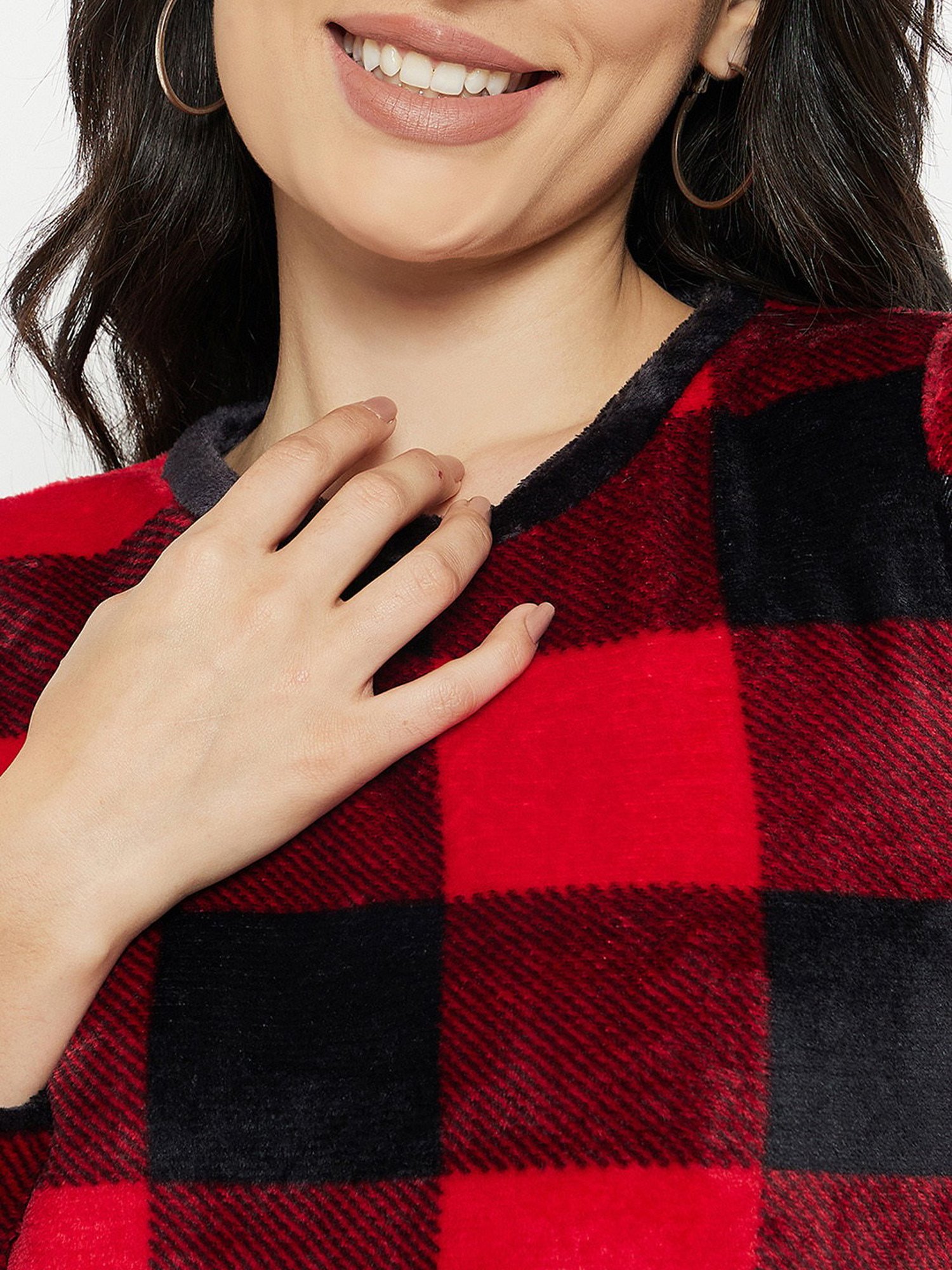 MADAME M Secret Red Checks T-Shirt With Pyjamas