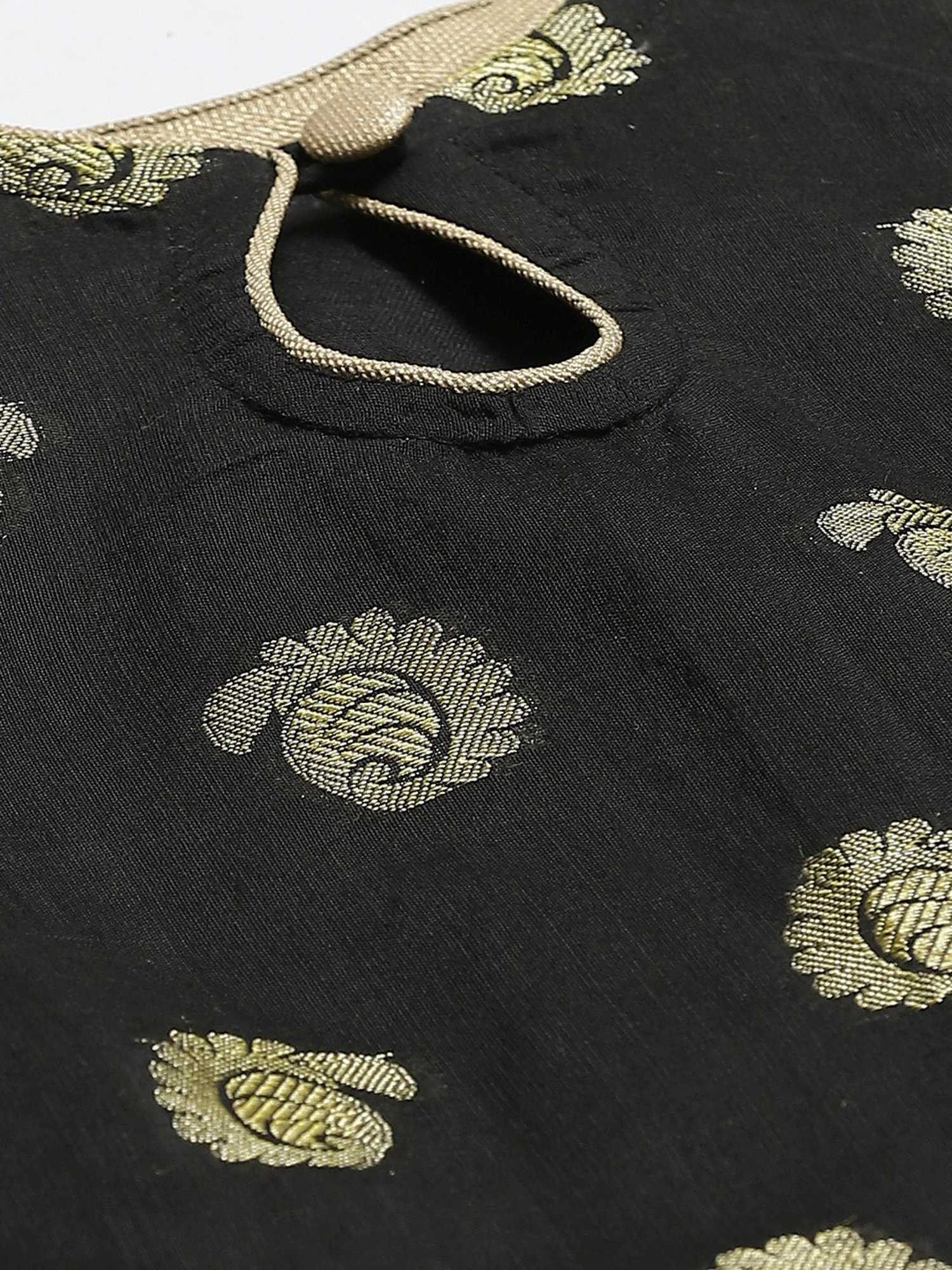 Chhabra 555 Black Woven Pattern Unstitched Dress Material