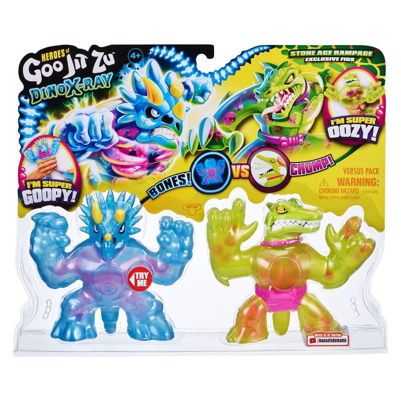 Heroes of Goo Jit Zu Dino X-Ray Versus Pack - Tritops vs Shredz