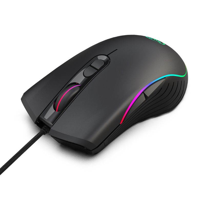 Gaming Mouse 7 Buttons 6400Dpi Optical USB Wired Desktop Mice RGB Backlit Mice for PC Computer Laptop Gamers