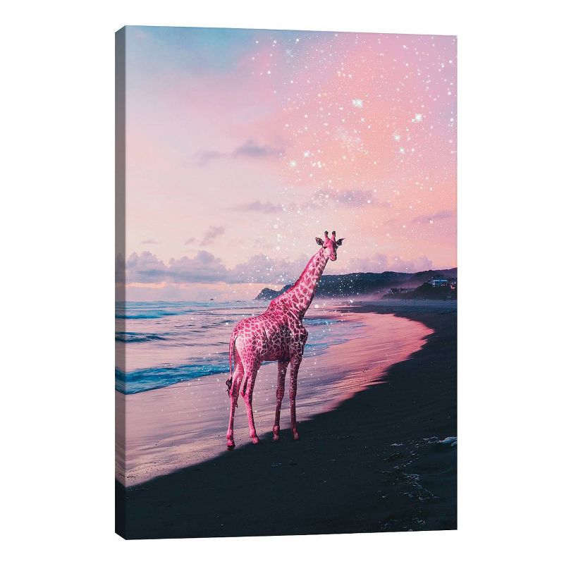 Galactic Giraffe by Gabriel Avram Unframed Wall Canvas - iCanvas