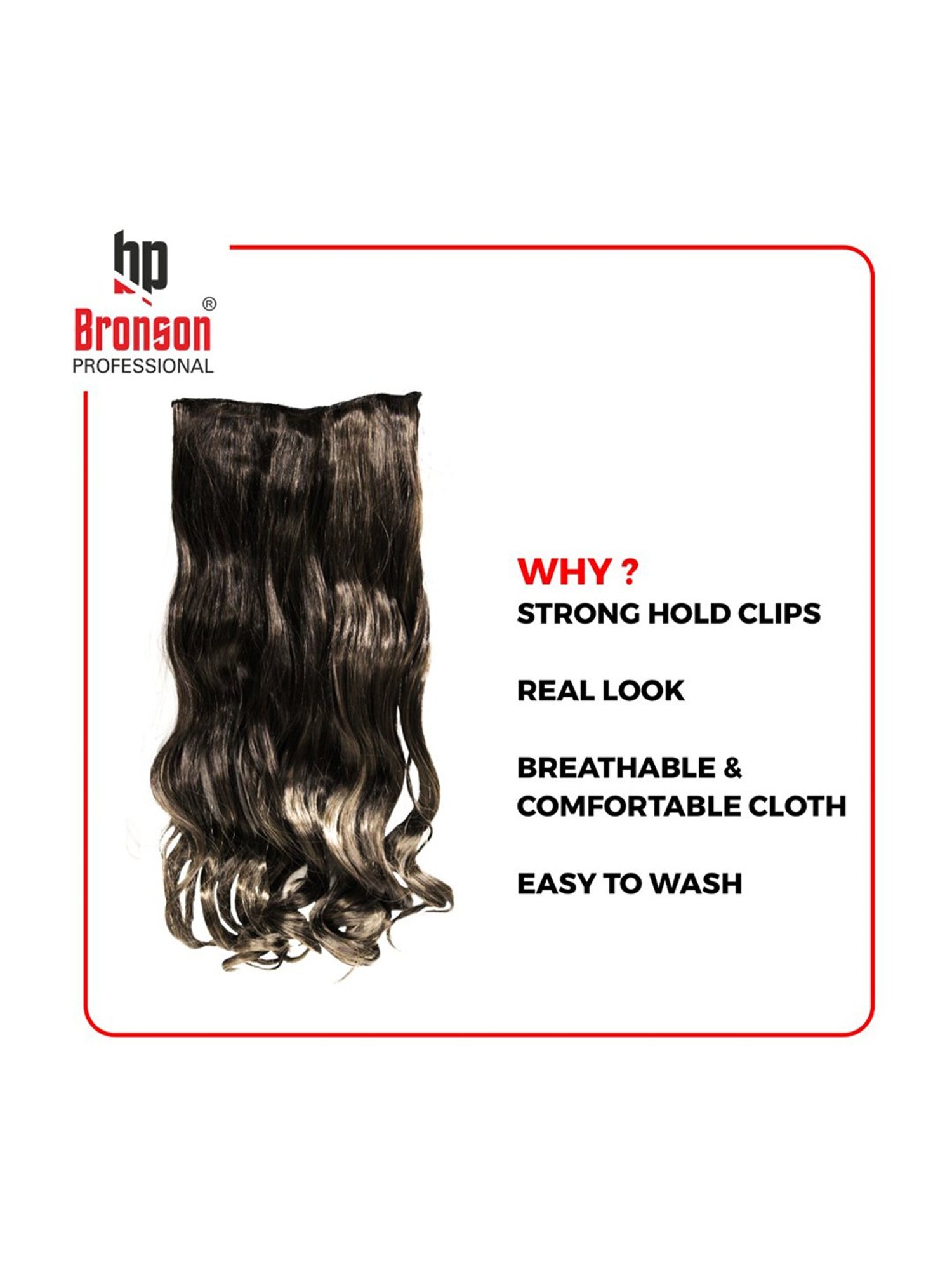Bronson Professional Out Curl 5 Clip-In Hair Extensions Gold and Brown No. 27B/2 - 24 Inches