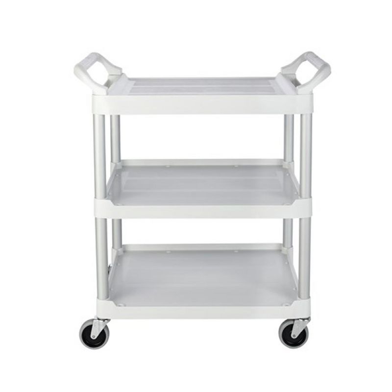 Rubbermaid Commercial FG342488OWHT 200 lbs. Capacity 3-Shelf Service Cart - Off White