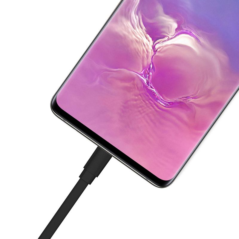 Just Wireless 6ft Flat TPU Micro USB to USB-A Cable - Black