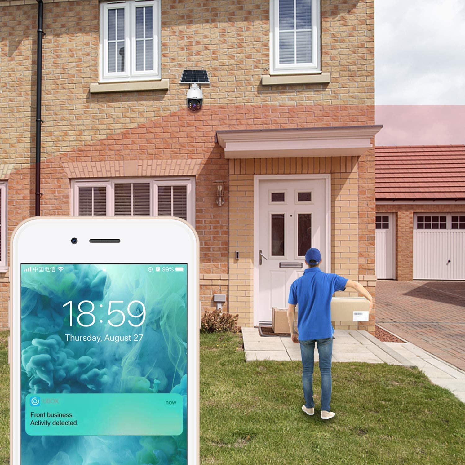 4G Outdoor PTZ Security Camera with Solar Panel 1080P Waterproof Wireless IP Dome Cam Pan/Title Camera Night Vision PIR Motion Detection Two-Way Audio Cloud/SD Card Storage