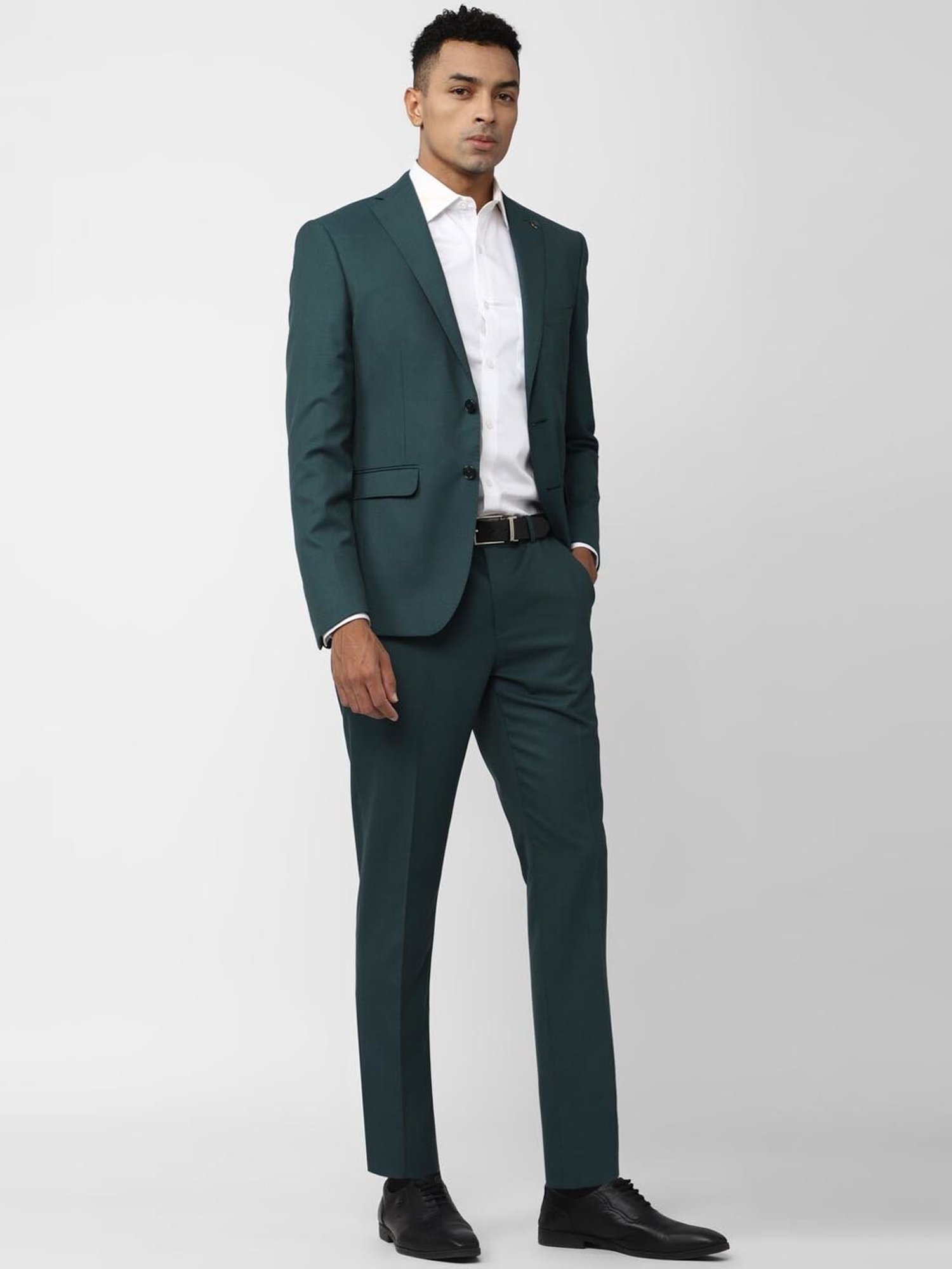 Parx Black Regular Fit Two Piece Suit