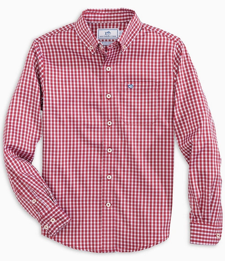 Southern Tide Little/Big Boys 4-16 Long-Sleeve Intercoastal Gingham Sport Shirt