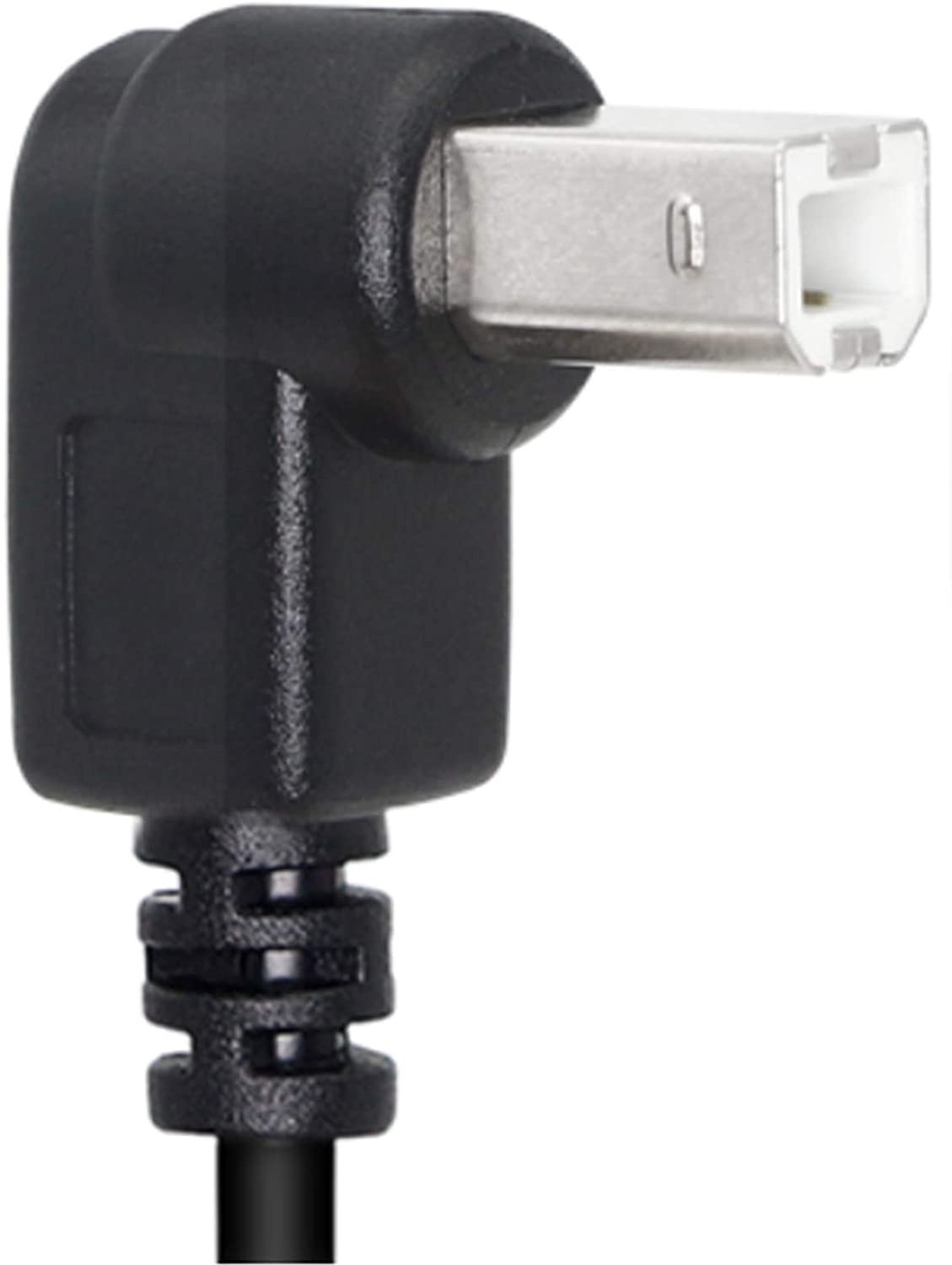 Meiyangjx USB 2.0 Type-B Printer Cable USB 2.0 B Female to 90 Degree (Up) B Male Printer Short Extension Cablefor Printer Scanner and More.