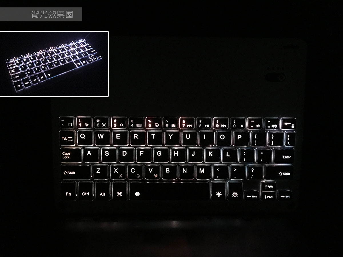 Ultra Thin Folio Cover with Removable 7 Color Backlit Wireless Bluetooth Keyboard for 2017 iPad iPad Pro 9.7 Air2