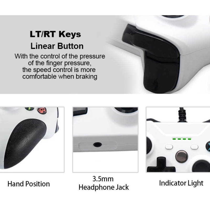 Ochine USB Wired Gamepad For Xbox One/One S/One X Controller For Windows 7/8/10 Microsoft PC Controller Support For Steam Game