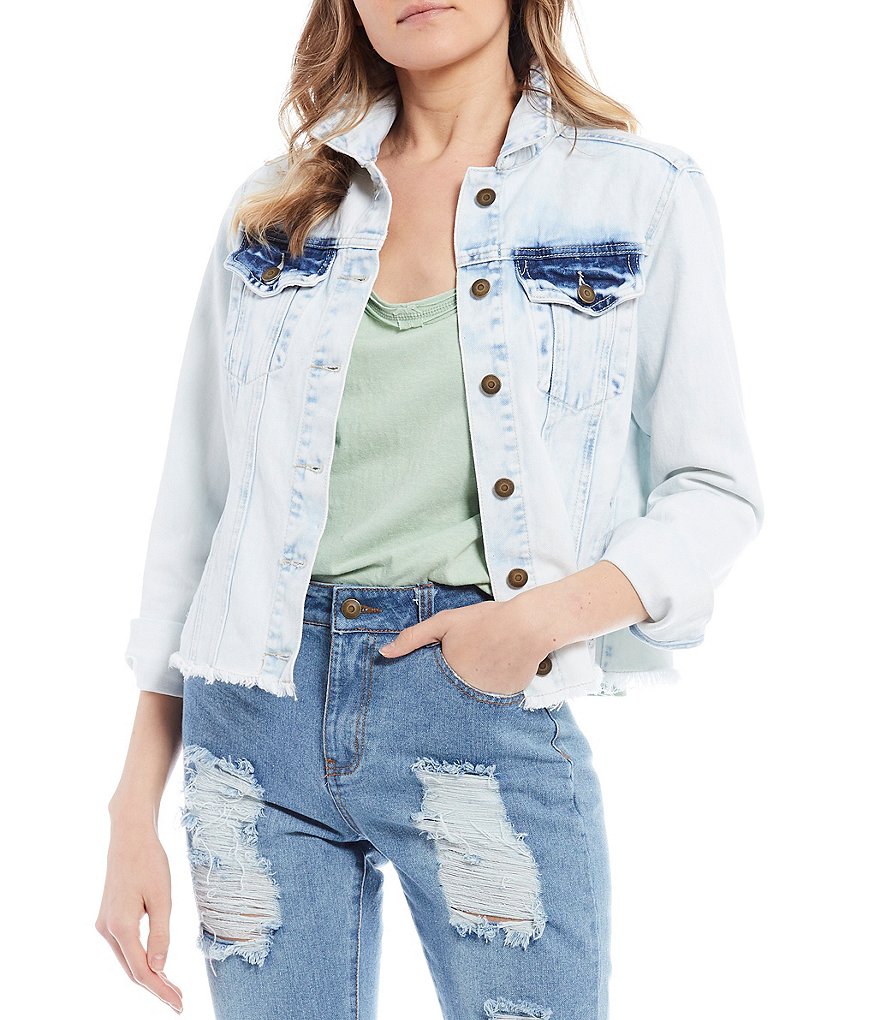 Sundown by Splendid Coordinating Joey Acid Wash Zip Front Hoodie