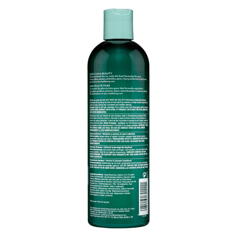Hask Tea Tree & Rosemary Oil Scalp Care Shampoo - 12 fl oz