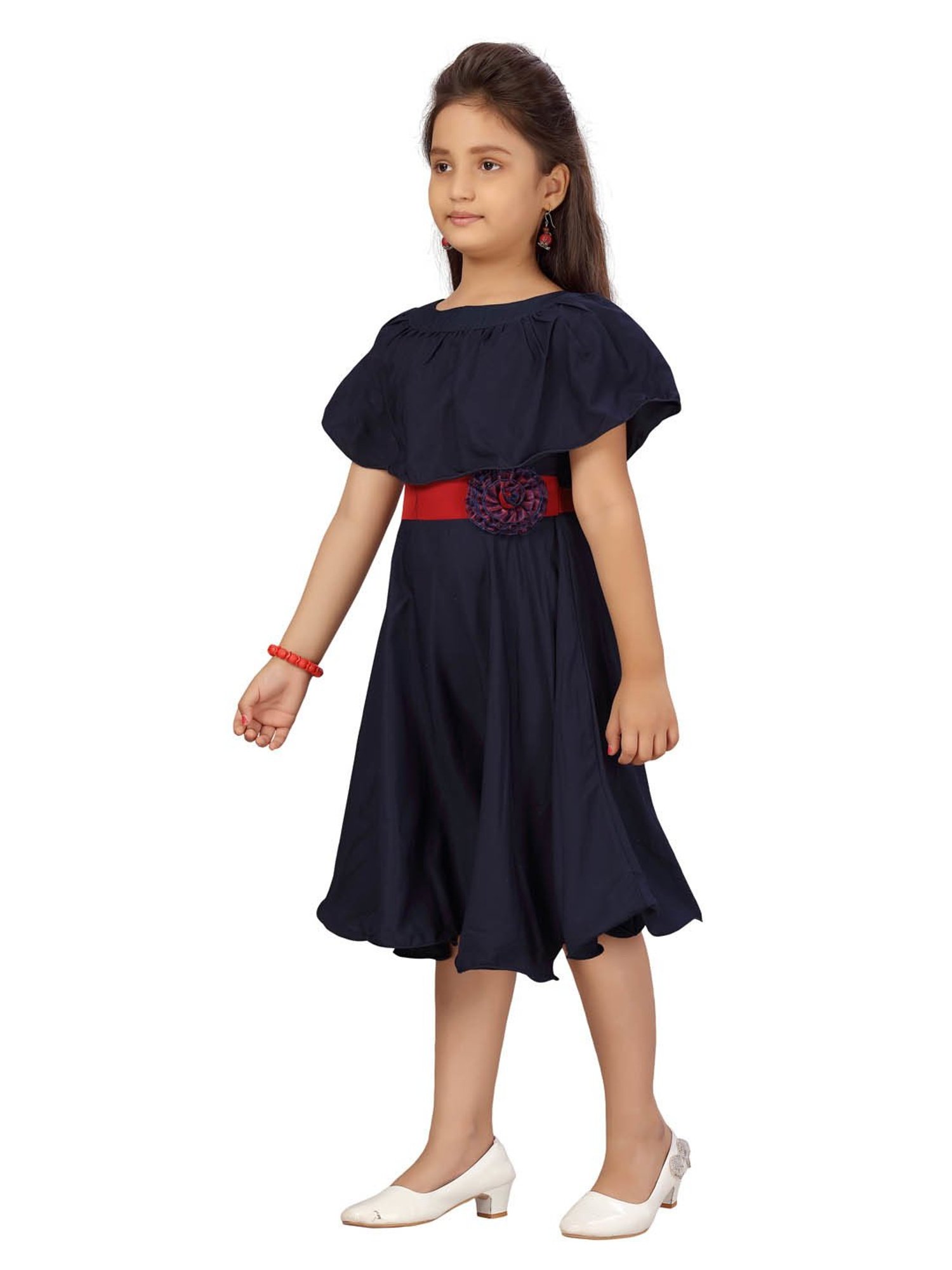 Aarika Kids Navy Solid Frock
