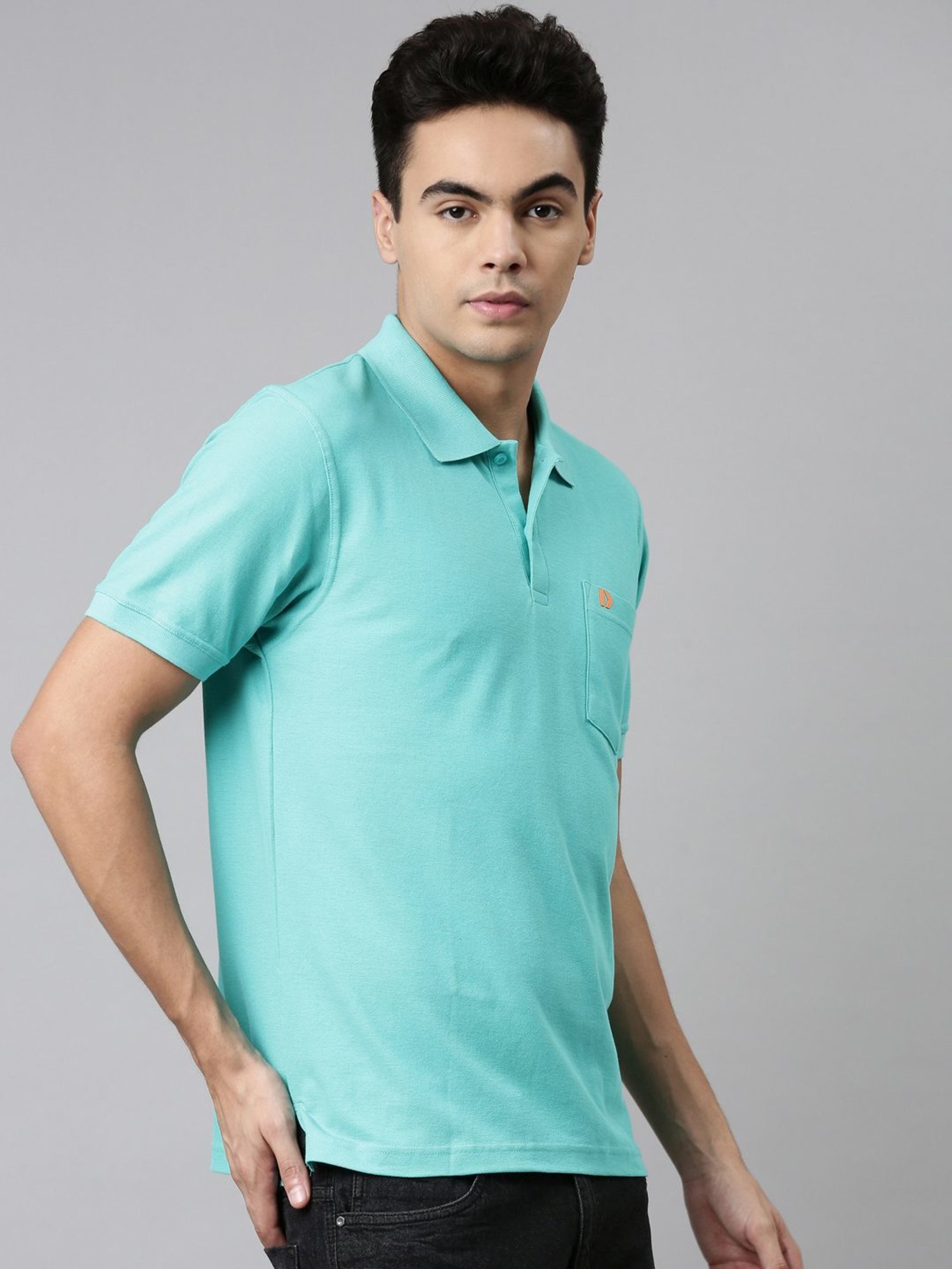 Dixcy Scott Maximus Blue Cotton Regular Fit Polo T-Shirt