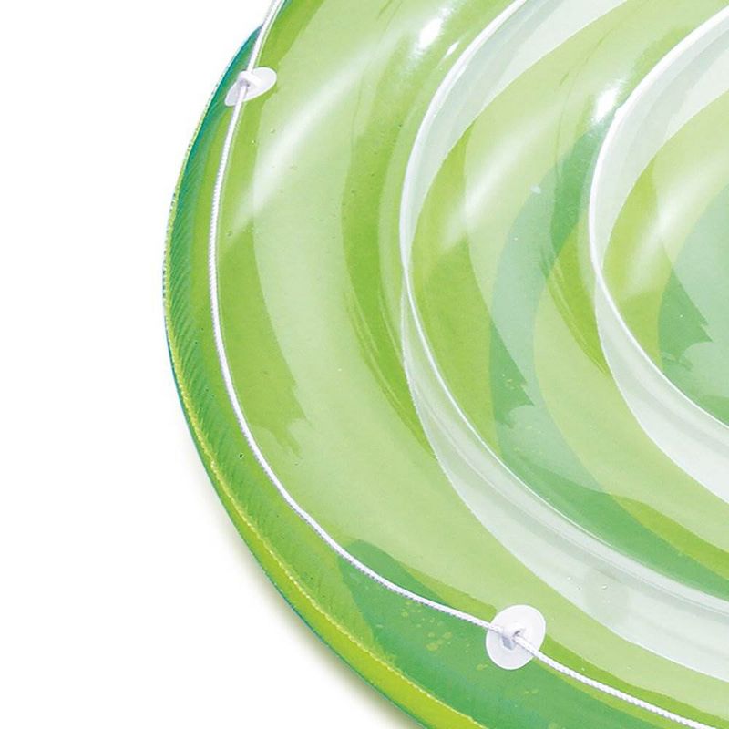 Summer Waves 65" Inflatable Splash Island Ring Pool Tube Float w/ Hibiscus Raft