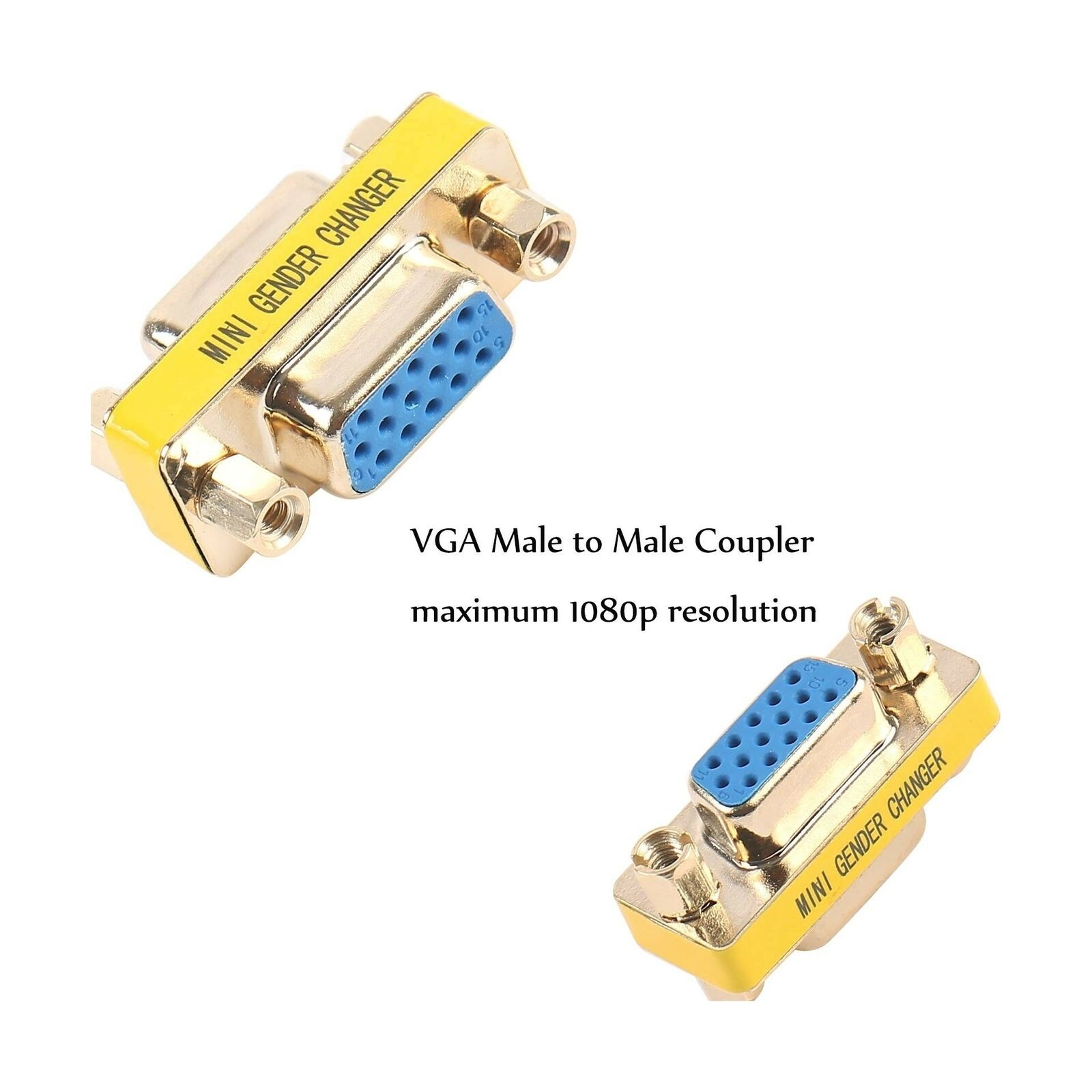 VGA Coupler, Benfei 2-Pack VGA/SVGA Adapter HD15 Female to Female Gender with...