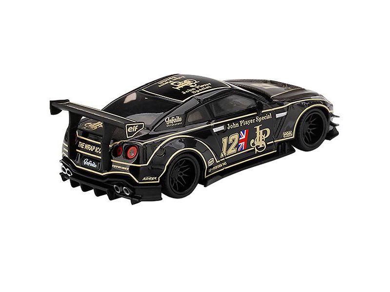 Nissan GT-R (R35) Type 2 Rear Wing Version 3 LB Works #12 "JPS" Limited Edition to 1800 pieces 1/64 Diecast Model Car by True Scale Miniatures