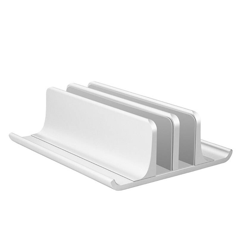 Dual Slot Aluminum Vertical Laptop Stand Laptop Holder Compatible for Notebook G6DC