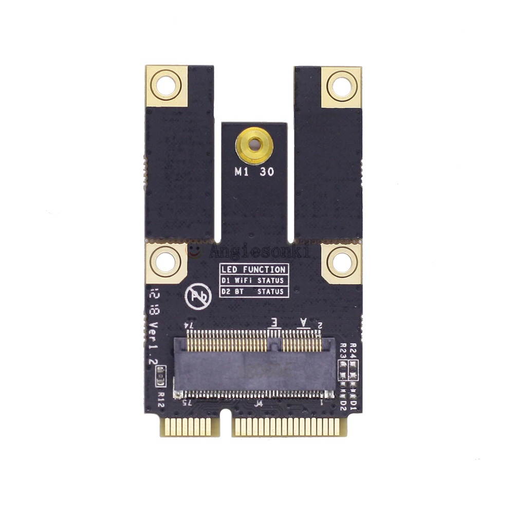 NGFF Key E to Mini PCI-E Adapter Converter for Intel  7260 7265 3160 8260 8265 9260 BCM94352Z BCM943228ZH WIFI Module