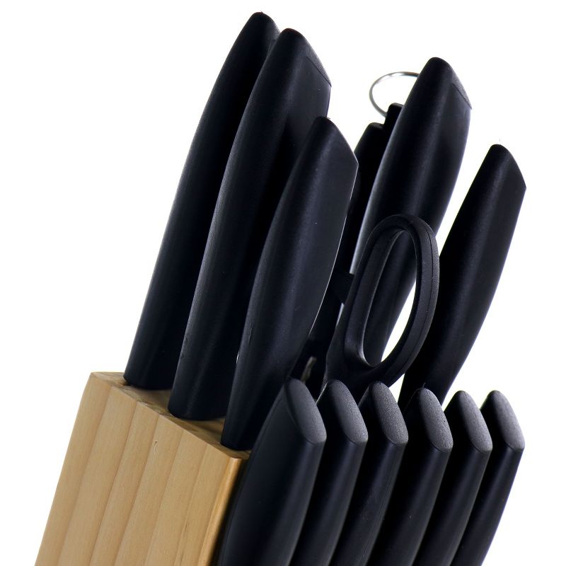 Gibson Home Westminster 23 Piece Carbon Stainless Steel Cutlery Set in Black with Kitchen Tools