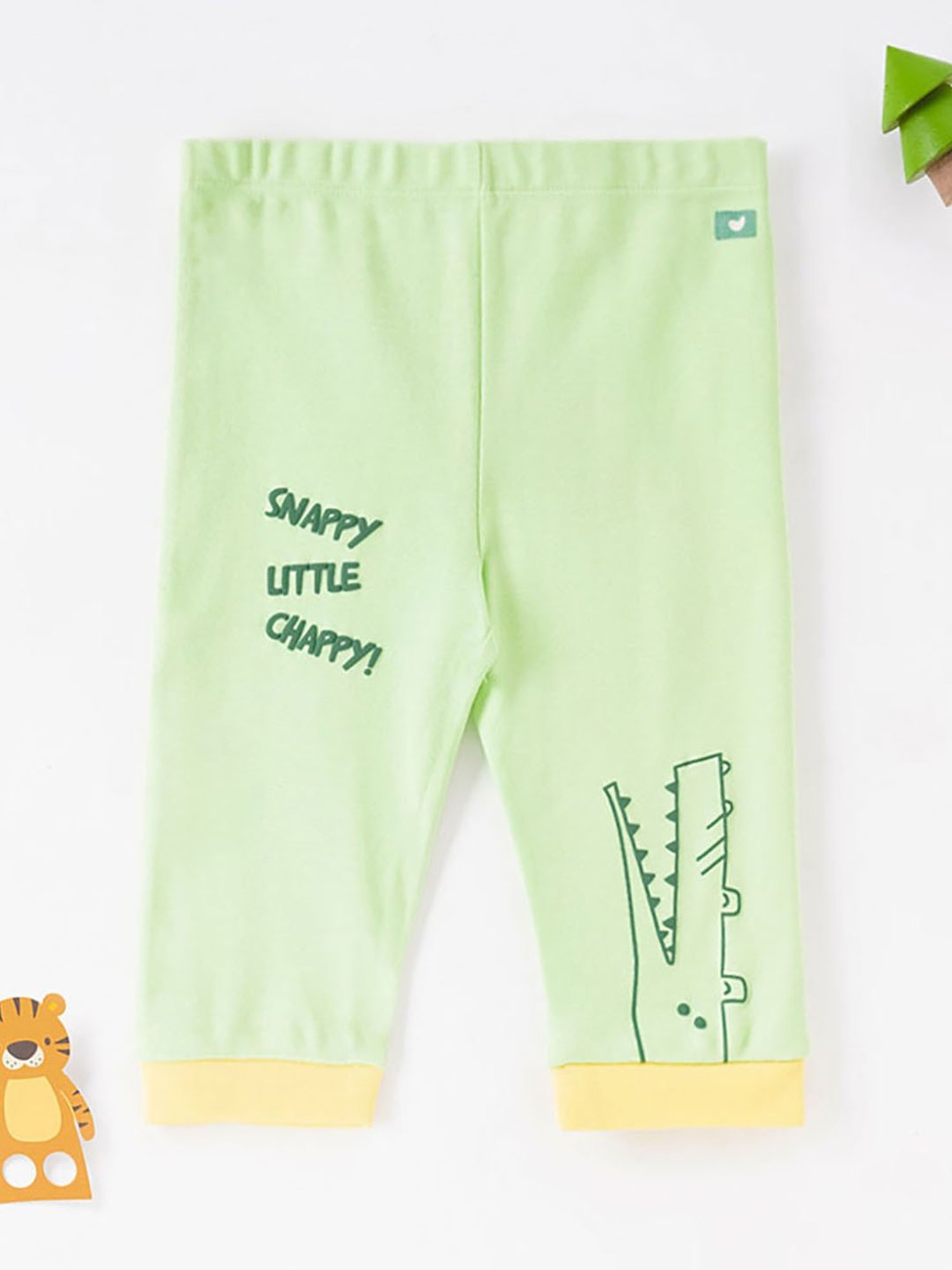 Ed-a-Mamma Baby Green Printed Joggers