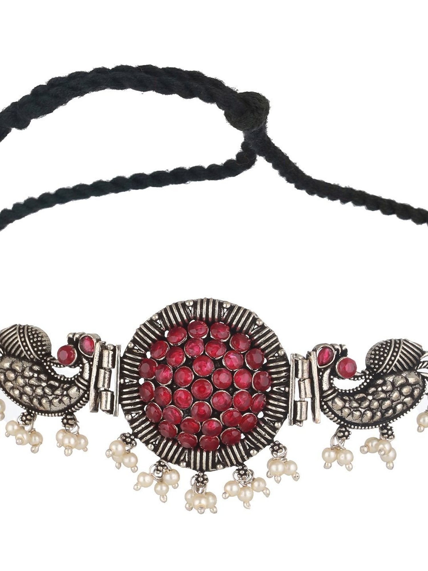 Bold By Priyaasi Men's Stylish Silver-Plated Dumbbell Pendant on a Trendy Chain