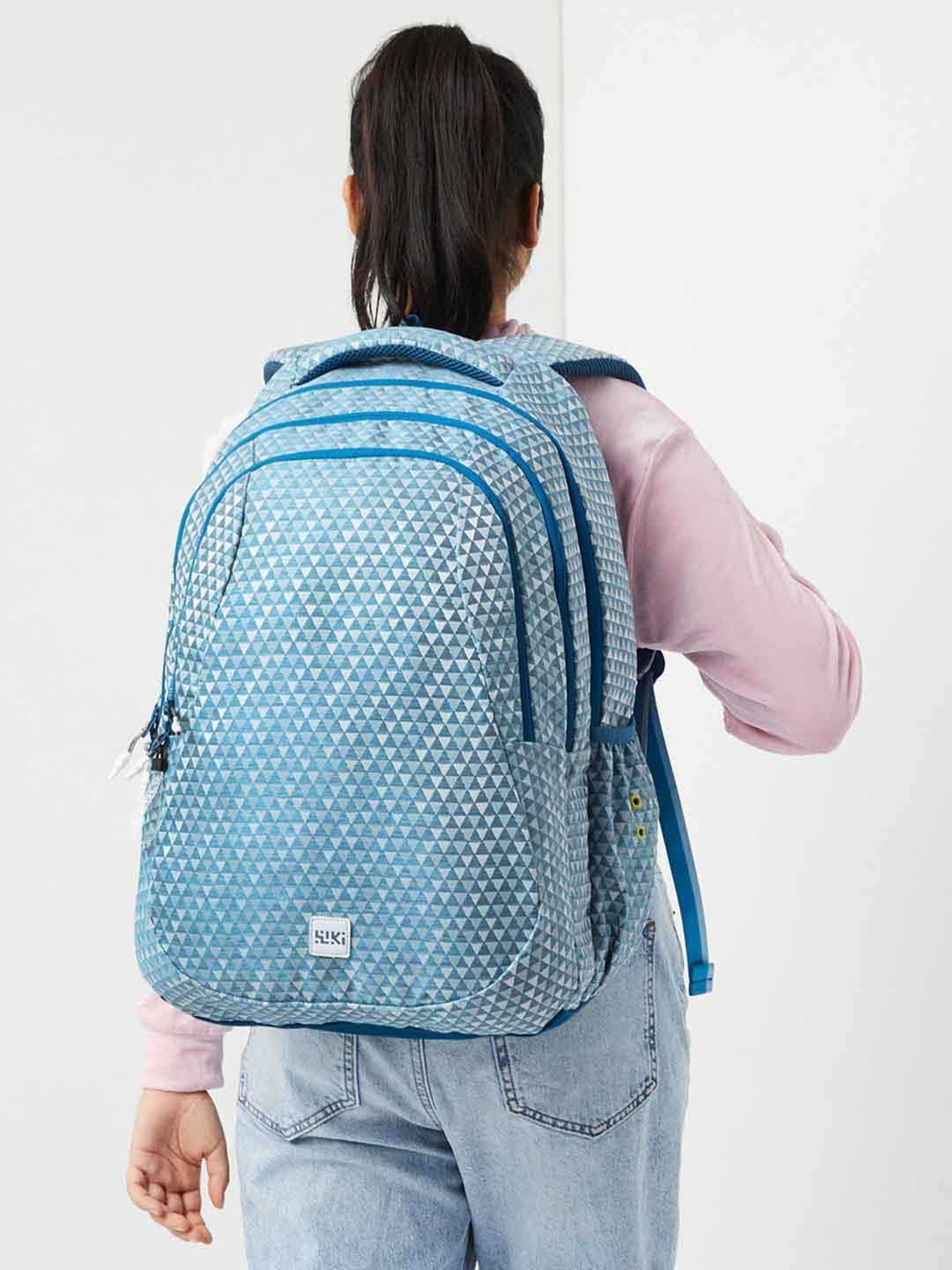 Wiki Back to School 6 Blue Polyester Printed Backpack - 47 Ltrs