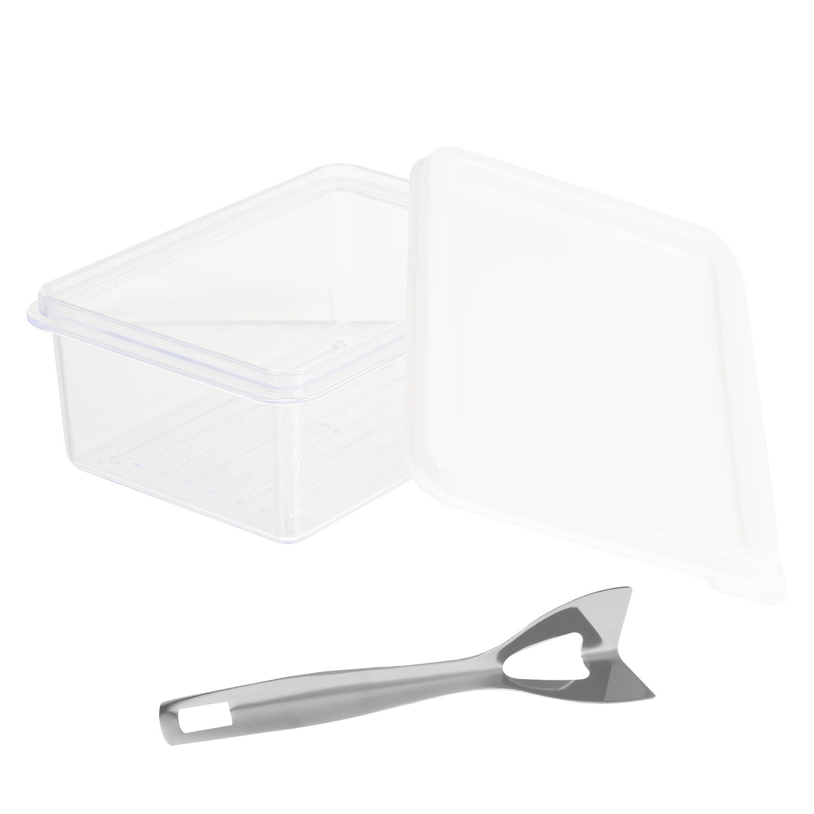 1 Set Food Container Butter Crisper Home Tableware Butter Storage Box with Lid