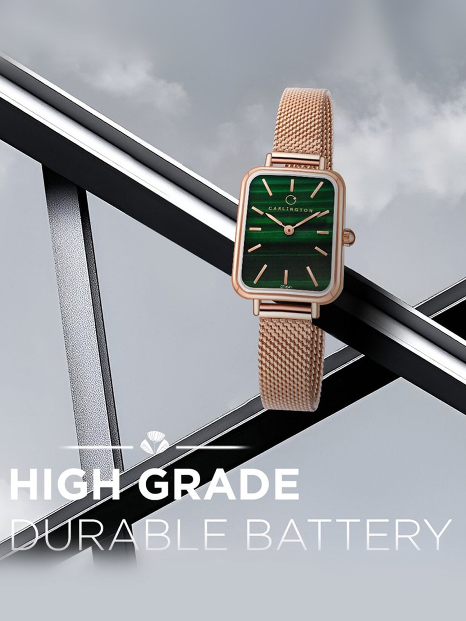 Carlington Iconic 2041 RoseGreen Analog Watch for Women