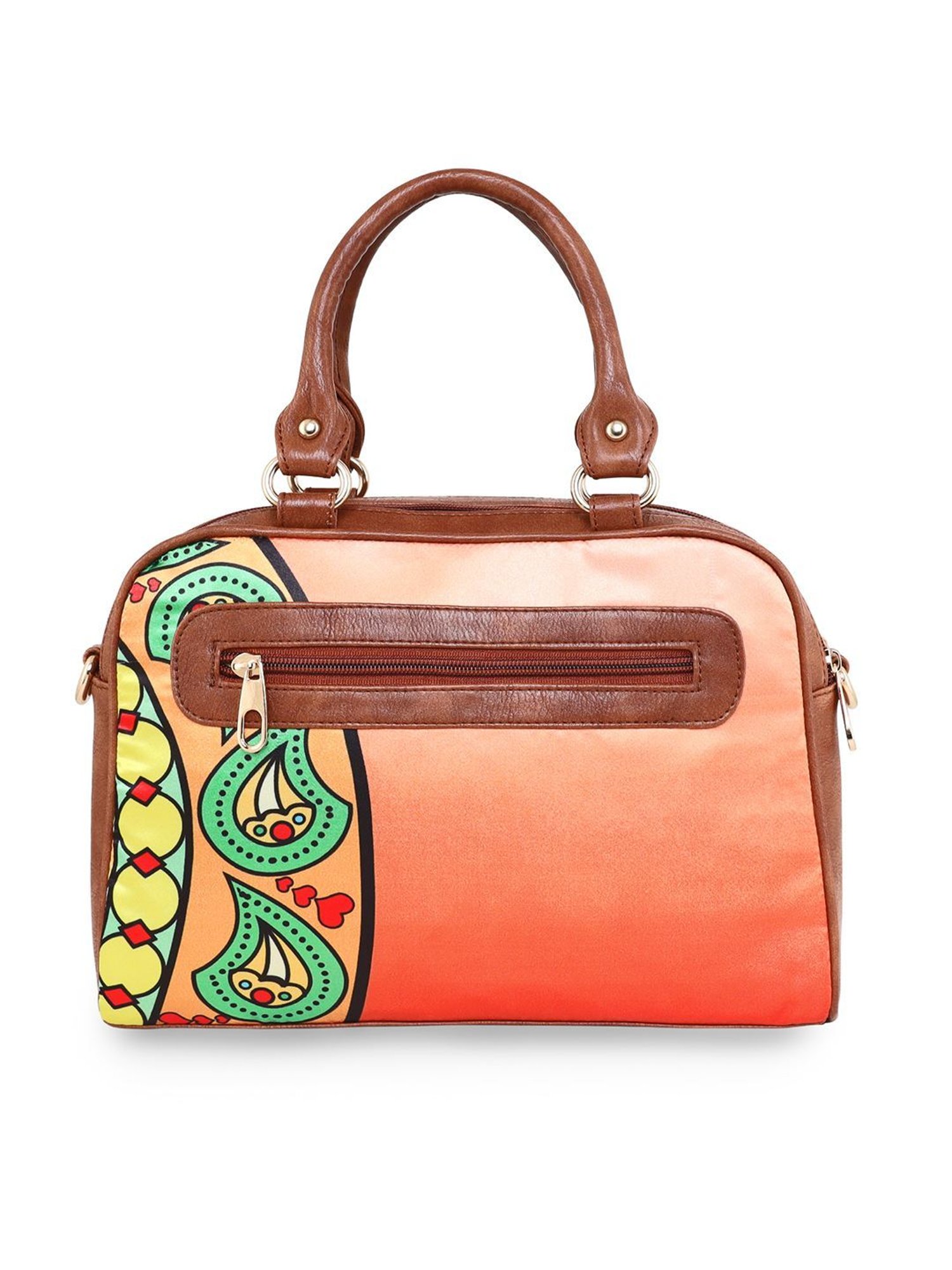 Sabhyata Multicolor Printed Medium Satchel Handbag
