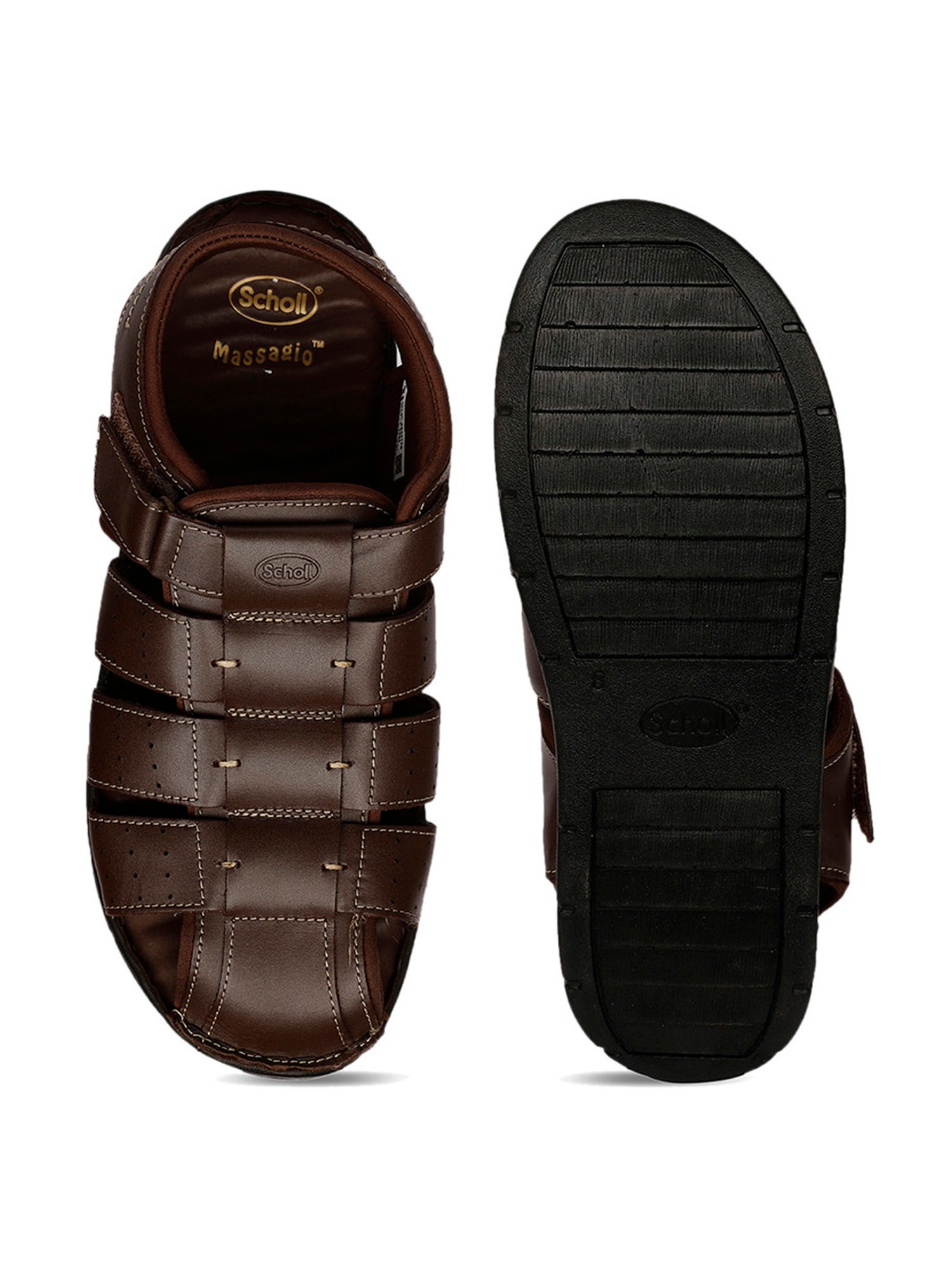Scholl by Bata Men's Brown Fisherman Sandals